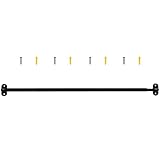 TYRON 1 Pack Screwed Sash Curtain Rod Adjustable 18-30 Inch, 3/8 In. Diameter, French Door Curtain Rods, Cafe...