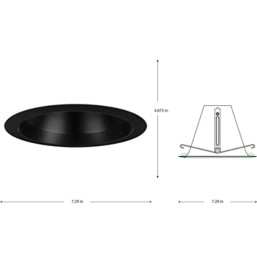 Progress Lighting P806001-031 6" Recessed Open Trim Black for Progress Lighting 6" Housing (P806N Series) by Progress Lighting - Image 6