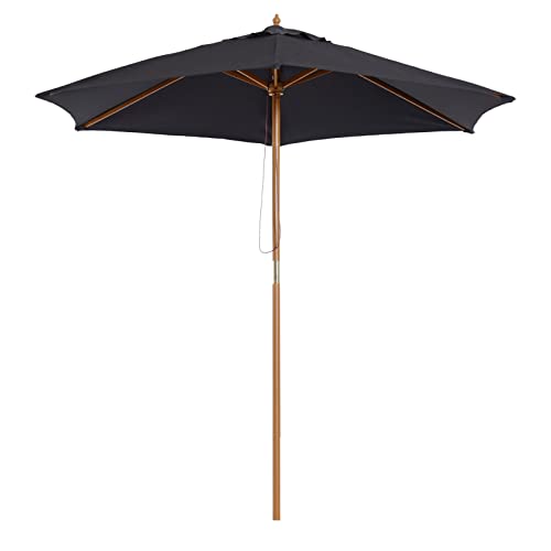 Sombrilla de madera 2.5m para terraza y momentos al aire libre