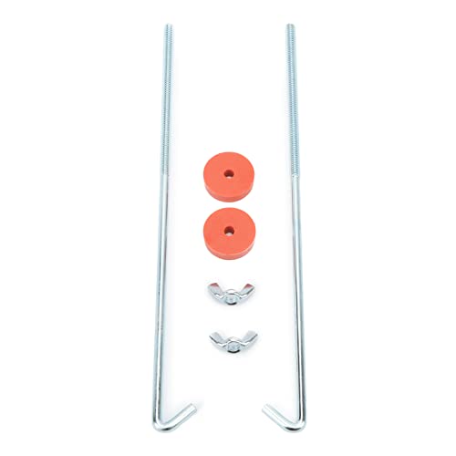 Kit de mantenimiento de batería universal de 10 pulgadas - J Pornos de gancho J, arandelas y tuercas para que retengan las baterías automotrices de forma segura en una variedad de