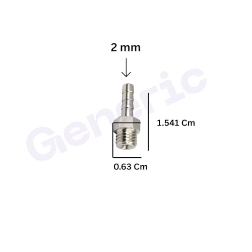 Image of Dental Chair Parts - Brass Hex Nipple 2MM Size, Superior Quality, Compact Design, Long Service Life (Pack of 5) |