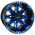 10" VEGAS Golf Cart Wheels and 20x10-10" DOT All Terrain Golf Cart Tires Combo - Set of 4 (CHOOSE YOUR COLOR!) (Blue/Black)