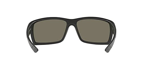 Costa Del Mar Men's Reefton Polarized Rectangular Sunglasses, Blackout/Blue Mirrored Polarized-580G, 64 Mm #TOP6