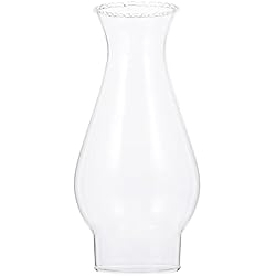 Lamparas Antiguas Repuestos Lámpara de vidrio Lámpara de aceite de chimenea Globos de repuesto Lámpara de queroseno transparente Lámpara de aceite Chimenea Pantalla de lámpara de chimenea superior engarzada for lámpara de queros