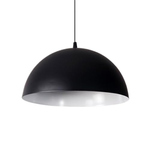 Plafonnier industriel noir 40 cm en dôme pour salon