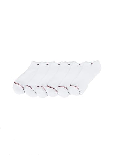 Tommy Hilfiger Women's Socks 6-Pack Athletic No Show Socks, White, ONE