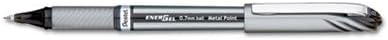 EnerGel NV Liquid Gel Pen, .7mm, Gray Barrel, Black Ink, Dozen