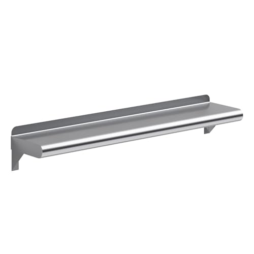 Image of AmGood 6 in. x 30 in. Stainless Steel Wall Shelf | NSF | Metal Shelving | Garage, Laundry, Storage, Utility Room | Restaurant, Commercial Kitchen