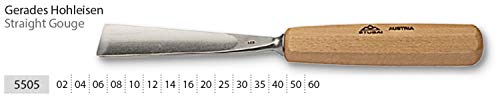 Stubai 550525 Type 5 Long/Polished Woodcarving Chisel, Grey/Beige, 25 mm - Image 3
