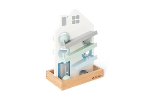 PINOLINO Kugelbahn Bente, Massivholz: Buche, 5-teilig: 1 Kugelbahn, 4 bunte...