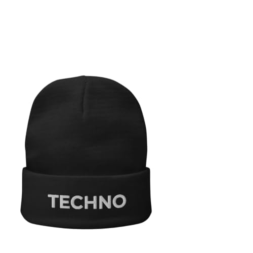 Bonnet Techno Rave brodé pour rester au chaud avec style streetwear en hiver