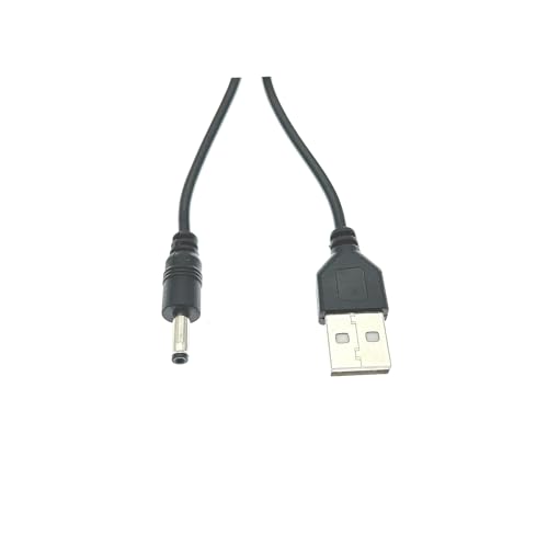 JZK USB auf 3.5 mm 5V Hohlstecker DC Stromkabel, Ersatz-Ladekabel für Foreo Luna, Ladekabel für elektrische Zahnbürste, passend für 3.5 mm x 1.35 mm Spitze