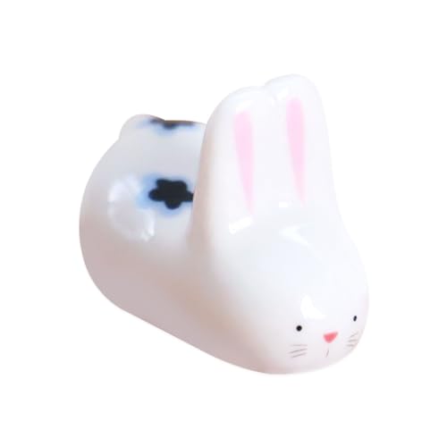 箸置き 白猫 白兎 陶器 箸 置き カトラリー レスト かわいい ネコ 猫 ねこ ウサギ 兎 うさぎ 可愛い おしゃれ キッチン雑貨 はしおき はし置き 箸置 カトラリーレスト 箸 置き 箸休め 食器(B:白兎)