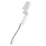 Acavado Folding Eyelash Comb, Eyelash Eyebrow Mascara Brush, Lash Brush Separator Tool with Metal Te