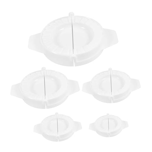 COLLBATH Effortless Dumpling Making 5pc Plastic Ravioli Molds Multi-Function Pastry Press for Hand Pie