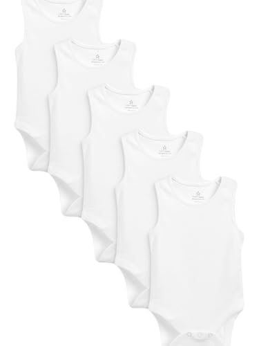 NEXT Baby Babybodys aus Baumwolle mit Trägern, 5er-Pack Weiß 2 Jahre