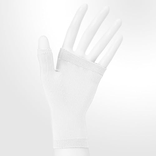Image of Juzo Soft, 2001, Compression Gauntlet with Thumb Stub 20-30 mmHg, for Men Women, Left, Extra Large, Black, Extra