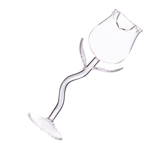 Zerodeko Kreative Rotweingläser aus Roséweingläser in Blumenform für Hochzeiten und Partys Hitze und Kältebeständig Trinkbecher