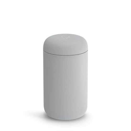 Fellow Carter Move Travel Mug - Wide Mouth Vacuum-Insulated Stainless Steel Coffee and Tea Tumbler with Ceramic Interior, Matte Grey, 16 oz Cup