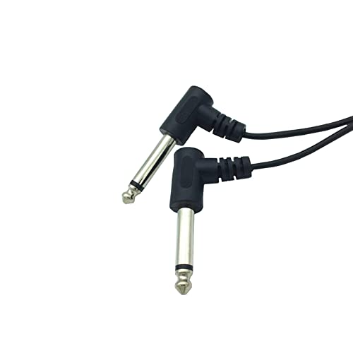 Cable adaptador 3.5mm a 2x6.35mm macho 20 cm miniatura 3