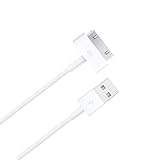 Tomonobu 30 Pin Charging Cable[MFi Certified], Sync and Durable Charging Cable Compatible with iPhone 4/4S/3G/3GS,iPad 1/2/3, and iPod (3.3 Feet) White