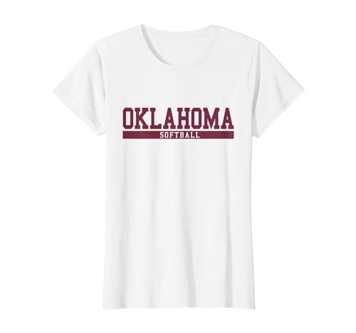 Oklahoma Softball T-Shirt, Women, White, Small