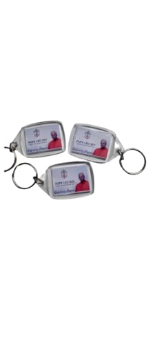 Lot de 3 porte-clés commémoratifs du Vatican du Pape Léon XIV Robert Francis Prevost - Fait à la main - Idée cadeau - Nouveau Pape 3 - 9,99