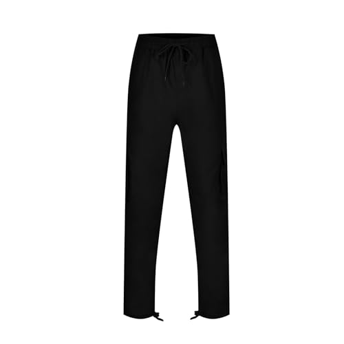 Men's Casual Solid Leggings Pants Drawstring Elastic Waist Pocket Pants Trousers Twill Work2