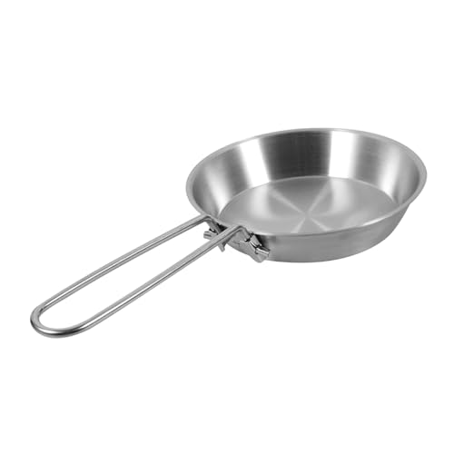 Cabilock Sartén Mini Antiadherente Inoxidable con Mango para Freír Huevos para Cocinas de Inducción Ligera y de Limpiar