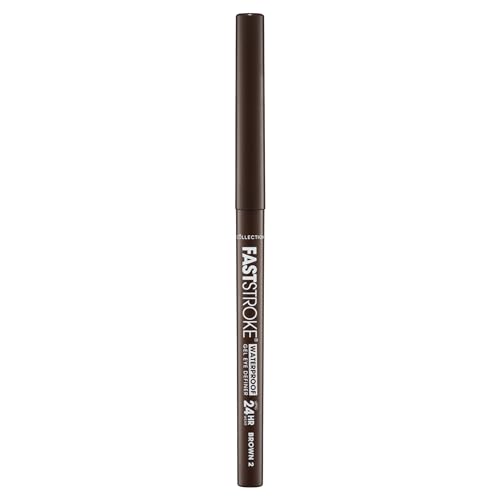 Collection Fast Stroke Waterproof Gel Eye Definer, Smudge-Proof, Long Wearing, Brown, 2.5 ml (Pack of 1)