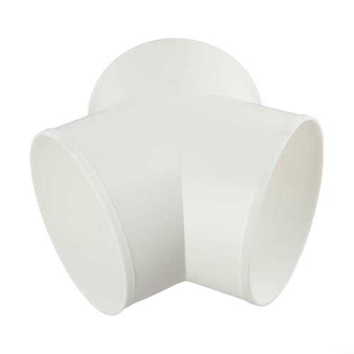 ZWEquipint Conector divisor de conducto de aire en forma de Y de PVC, adaptador de tubo de ventilación, distribuidor de conductos de tres vías, para campana extractora, blanco (150 mm)