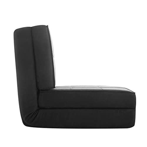 Urban Lifestyle Ultra Suede Convertible Flip Chair, L28.5 x W29.53 x H23.0, Black