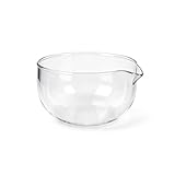 Dezzer Cuenco de Cristal de 600 ml con Boquilla para Matcha, Vaso Matcha Transparente para Cocina, Fácil de limpiar, Tazón de Vidrio para Fruta, Cuencos de Helado Grande para Casa, Salsa, Ensaladera