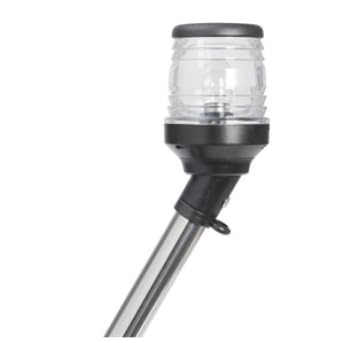 Hampe 360° avec feu de navigation OSCULATI noir 60cm incliné 30°
