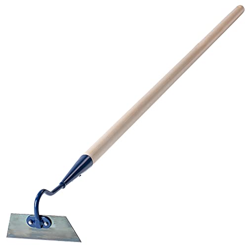 KADAX Gartenhacke aus Metall, Hacke mit Stiel aus Holz, Unkrauthacke zum lockern, lüften und jäten des Bodens, Gartenzubehör zum entfernen von Unkraut (W: 14cm, Trapezform)