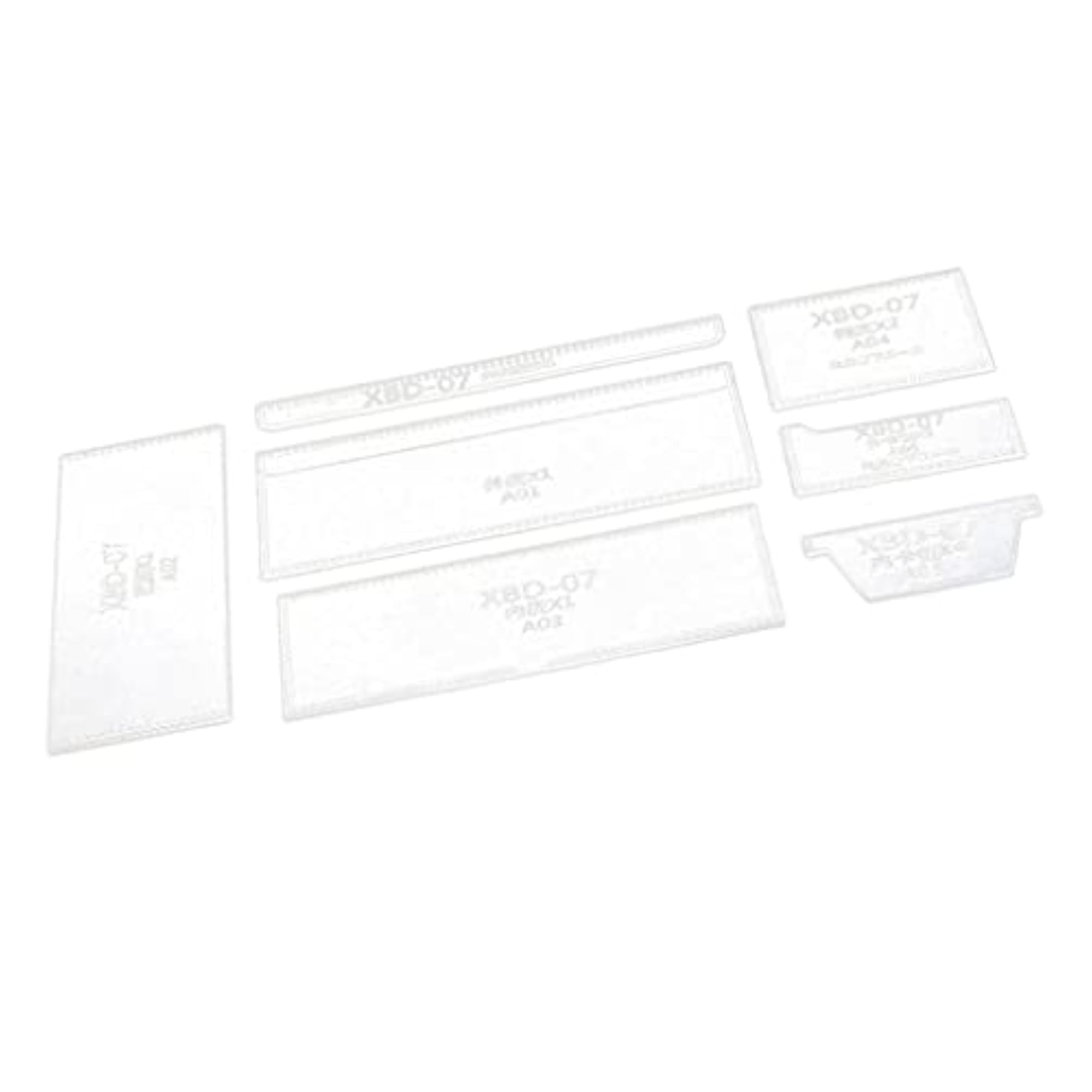 7 Pieces Acrylic Purse Wallet Pattern Template Stencil Set