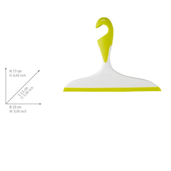 Image of WENKO 20178100 Bathroom Squeegee Loano Yellow - for Bathroom and Shower, Plastic, Yellow