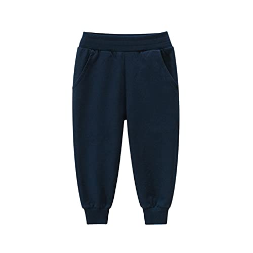 Image of HILEELANG Toddler Boy Sweatpants Kids Sport Jogger Cotton Casual Active Playwear Sweats Pants 2-Pack