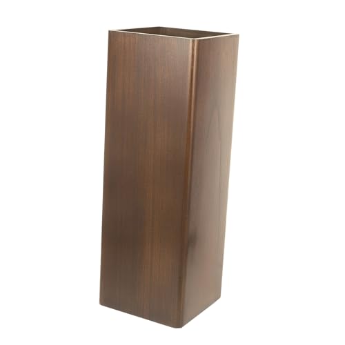 Porte-parapluie d'angle en bois massif marron à grande capacité pour l'entrée