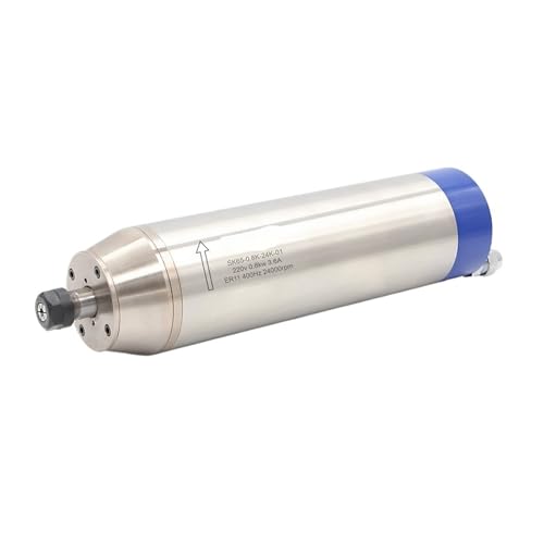 KACOME Water-Cooled Spindle Motor 0.8KW ER11 Metal Working Spindle 4 Ceramic Ball Bearings for Machining of Metals, Iron and Stainless Steel.(110v)