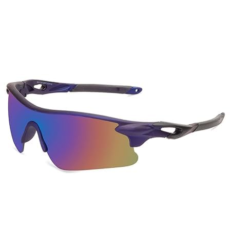 RICHORS Mens Sports Sunglasses UV Protection Men Cycling Running Driving Fishing Ipl Cricket Sports Light Weight Inspired By Virat Kohli (Blue)-image-0