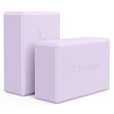 Trideer Yoga Block, Soft Non-Slip Surface Premium Foam Blocks, Supportive, Lightweight, Odor Resistant, Yoga Accessories for Pilates Meditation General Fitness Stretching Toning (Lavender-2 Pack)