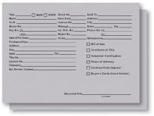 Vehicle Deal Envelopes Deal Jackets (100/pack) (Gray)