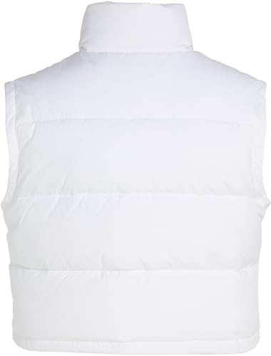 Tommy Jeans Chaleco Mujer con diseño acolchado corto y cuello alto protector 6