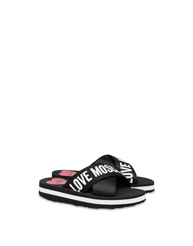 Sandale Love Moschino Femme Polja28324g0mix3000 noire élégante - 2