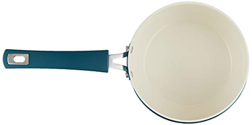 Oster Corbett Forged Aluminum Sauce Pan W/Lid-Ceramic Non-Stick-Induction Base-Soft Touch Bakelite Handle, 3 Qt, Gradient Teal #TOP2