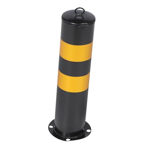 Bloqueur de place de parking en acier protection renforcée jaune pour piste cyclable