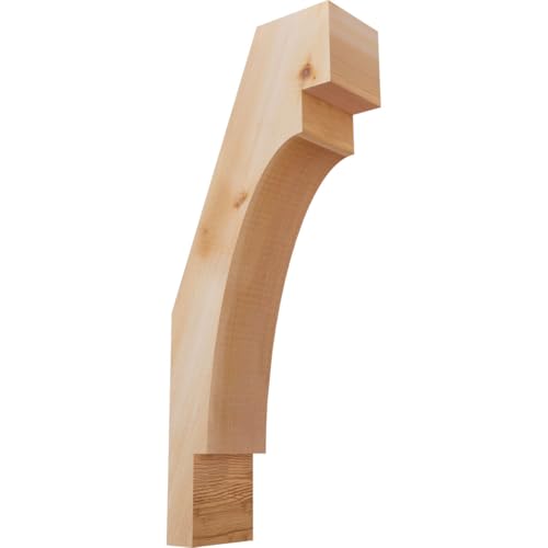 Ekena Millwork BRC04X08X20MRC00SWR 3 1/2"W x 8"D x 20"H Merced Smooth Knee Brace, Western Red Cedar
