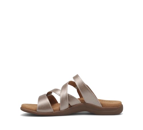 Image of Taos Double U Premium Leather Women's Sandal - Stylish Adjustable Strap Design with Arch Support, Cooling Gel Padding for All-Day Enjoyment and Walking Comfort