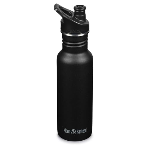 Klean Kanteen Classic Narrow Water Bottle with Sport Cap - Durable Stainless Steel Water Bottle -...